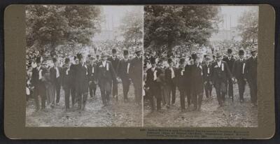James Milliken and President Taylor escort President Roosevelt bet- Old Photo