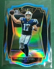 PHILIP RIVERS chargers 2020 Select #129 Light Blue PRIZM Die Cut Premier Level