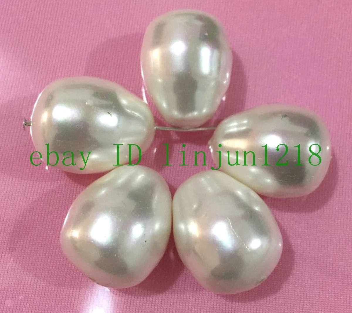 Huge 20mm 5pcs White South Sea Shell Pearl Loose Beads