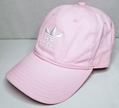 Adidas Trefoil 100% Cotton Women's Strapback Hat Cap Adjustable OSFW  Pink