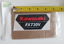 OEM BRAND/MODEL FILTER COVER LABEL, KAWASAKI FX750V ENGINE, 12D32