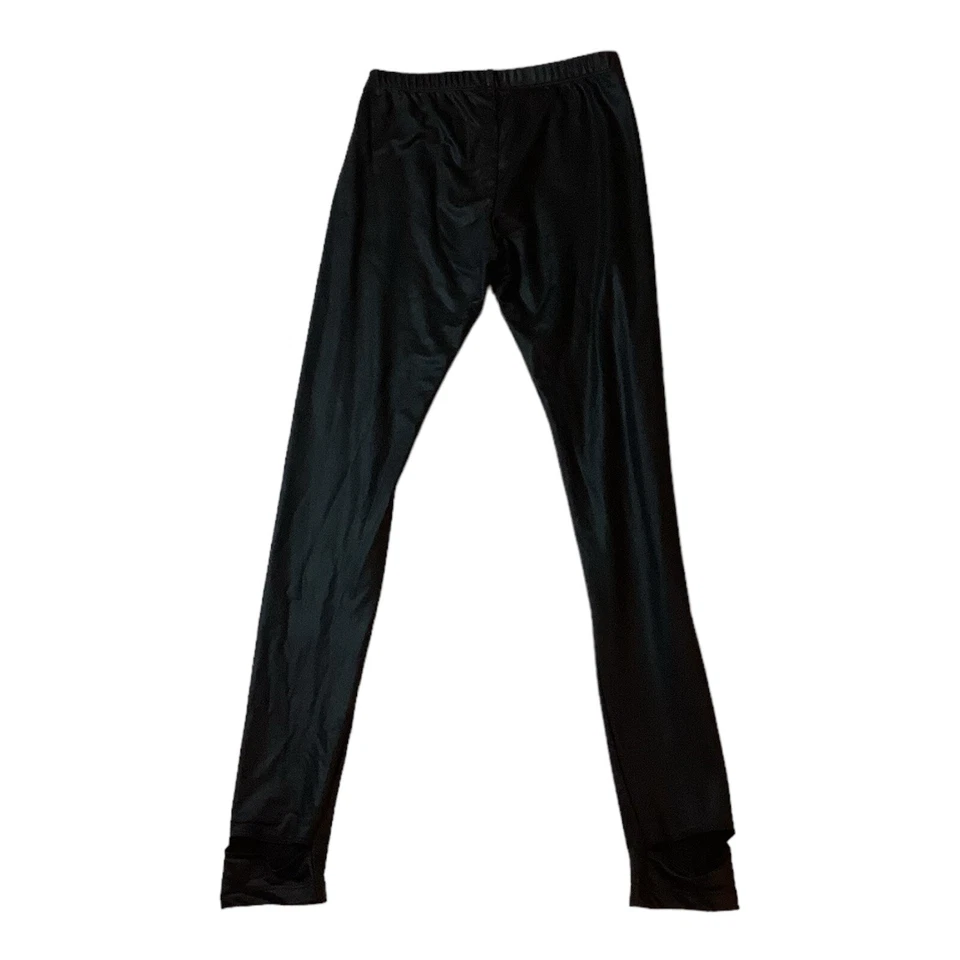 Leggings femininas Bebe Pull On brilhantes pretas elásticas academia ioga tamanho XS - Imagem 2 de 4