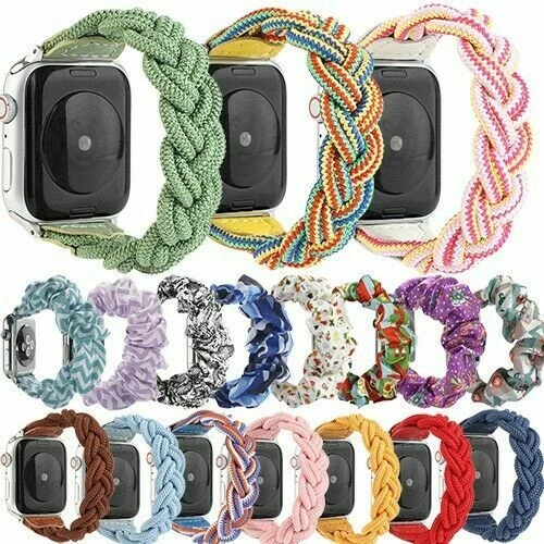 Nylon Sport Loop Armband für Apple Watch Series SE 6 5 4 3 2 1 38/40 42/44 - Picture 1 of 31