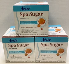 Nair Spa Sugar Hair Remover Kit, 3 Full Body Applications, 11.8oz, Lot of 3