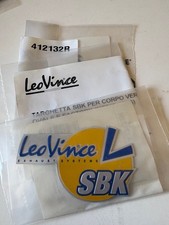Genuine LeoVince SBK curved aluminium heatproof 3D exhaust badge/decal 412132R