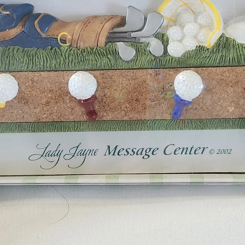 Vintage Golf Decor Message Center Magnetic Cork Strip 6 Coordinating Push Pins - Image 3 of 4