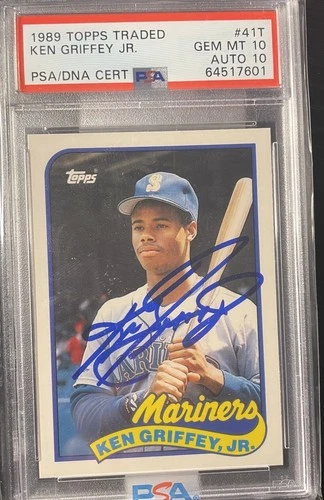 1989 Topps Traded #41T Ken Griffey, Jr. RC Rookie PSA 10 /10 AUTO Autograph HOF