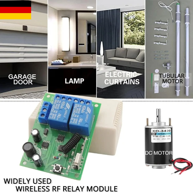 12V 433Mhz Kabellos Empfänger Funkschalter Lichtschalter RF Fernbedienung Sender - Bild 4 von 4