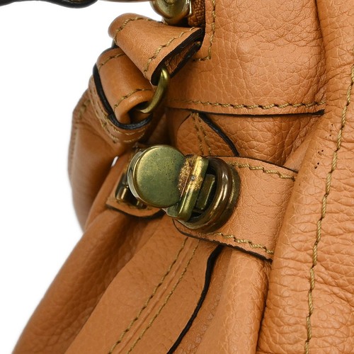 Borsa Chloe Paraty con manico superiore in pelle beige e pelle borsa a mano autentica - Foto 8 di 10