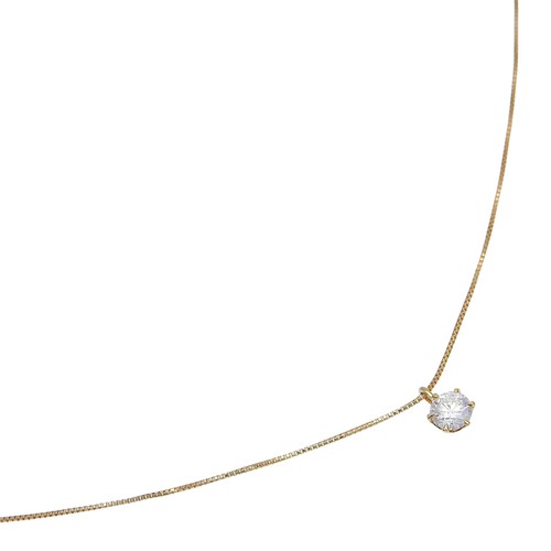 CRESCENT VERT Necklace K18 yellow gold/diamond 1.54g Women