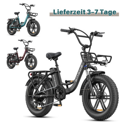 ENGWE L20 Boost City Electric Fat Bike 250W 20 Zoll 126KM Elektrofahrrad 7 Gänge