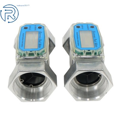 2Pack Precision 2'' Digital Flow Meter 15.8-132 GPM for Liquid Flow Measurement