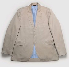 Banana Republic Men's 44R Beige Cotton/Linen 2 Button Blazer
