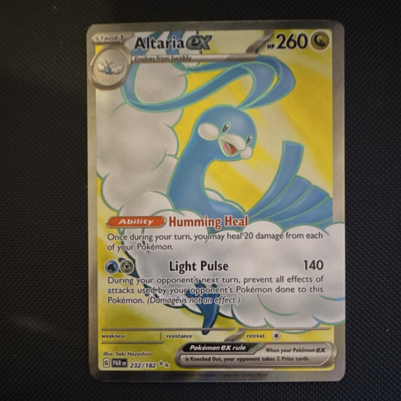 Pokemon Altaria ex 232/182 SV04 Paradox Rift Ultra Rare Full Art Holo 260HP