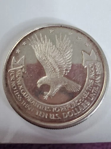 MONEX $10 TRADE EAGLE 1OZ FINE SILVER
