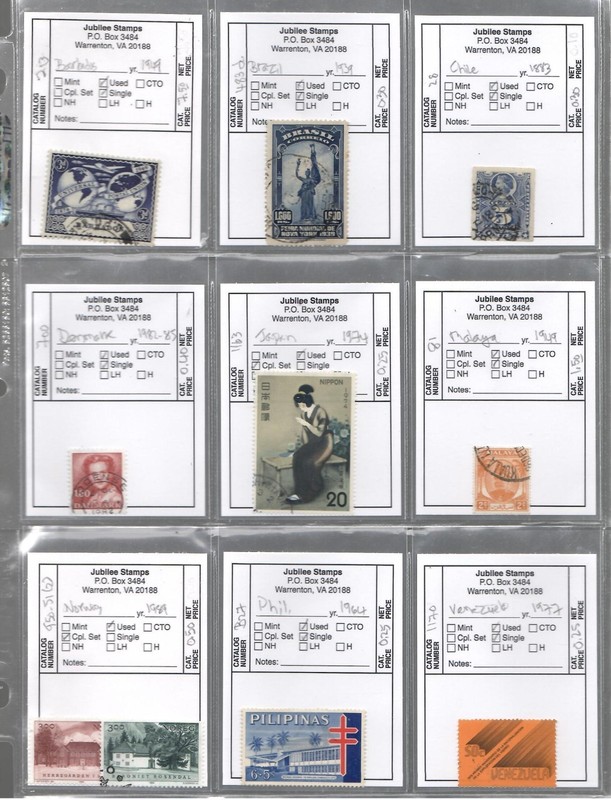 WORLDWIDE USED STAMPS LOT. 09 NICE SELECTIONS.