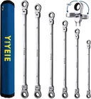 6 Pcs Extra Long Flex Head Ratcheting Wrench Set, Metric Long Wrench 8Mm - 19Mm,