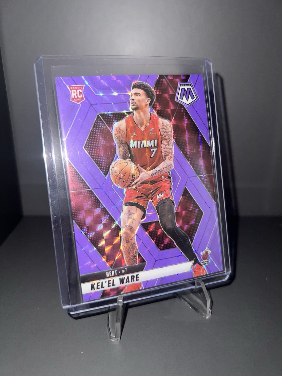 2024-25 Panini Mosaic-Kel’el Ware #232 Purple Fluorescent Mosaic /249