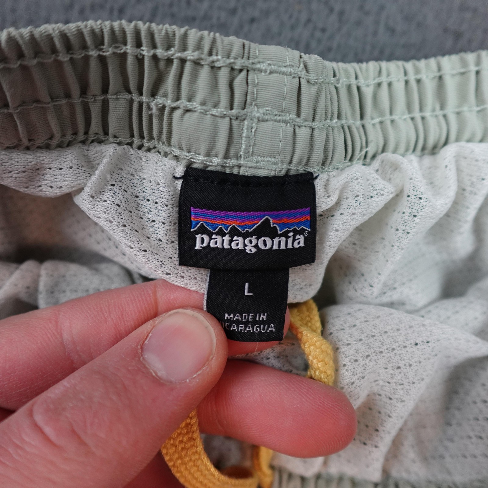 Patagonia Baggies Shorts Mens Large Beige Mesh Lined Swim Trunks Quick Dry thumbnail 4