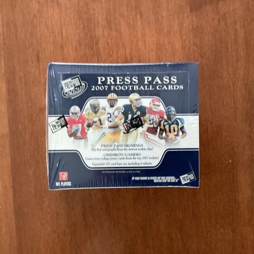 2007 Press Pass Football Hobby Box- 4 Autos-Peterson!