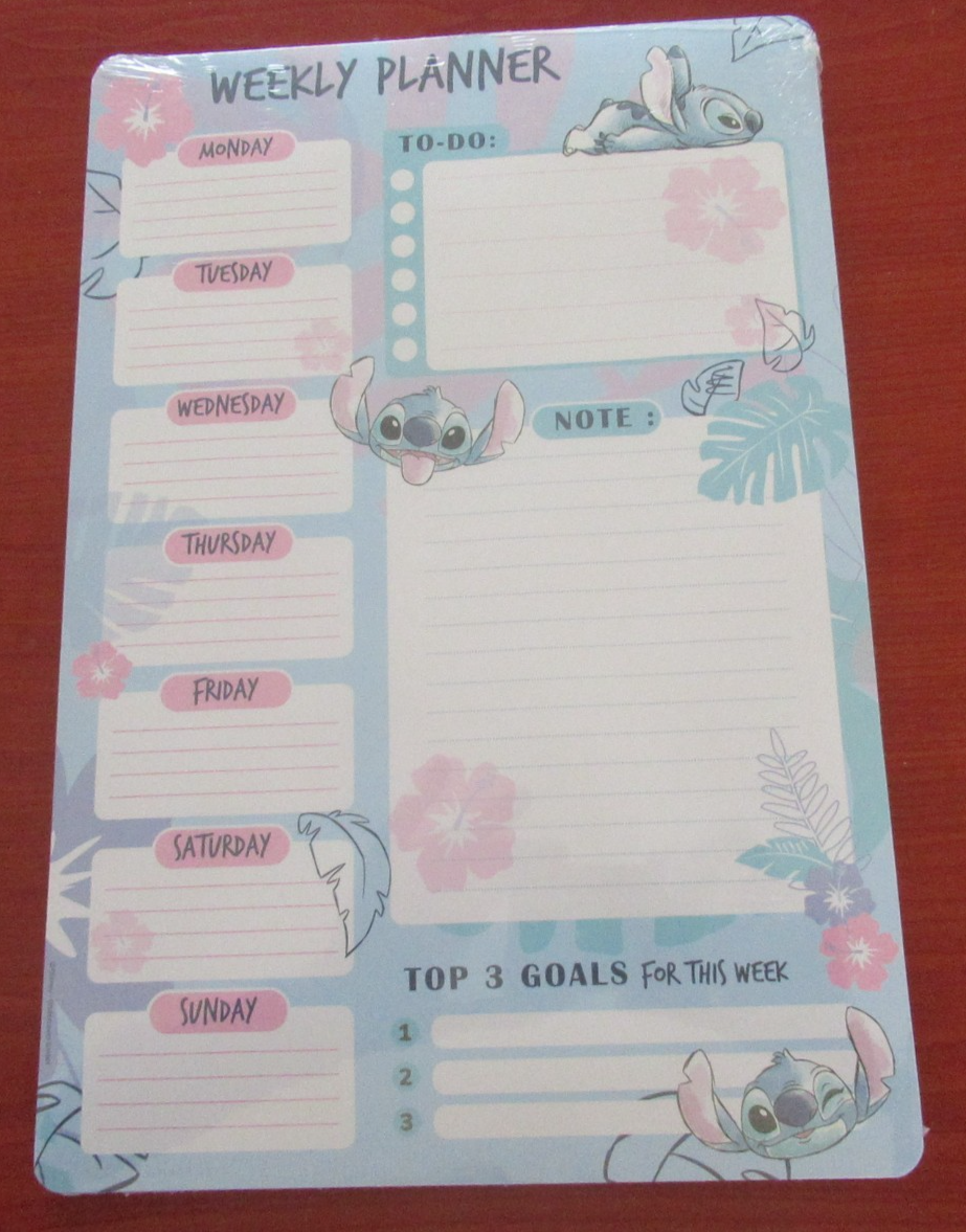 OFFICIAL Disney Lilo & Stitch Weekly Planner Pad