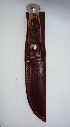 Vintage Case 5325-5 Serifs Stag Hunting Knife in original Case XX Sheath
