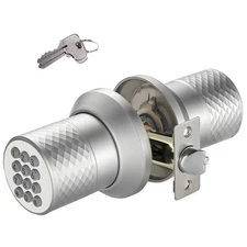 Electronic Keypad Door Knob, Smart Keyless Entry Door Knobs, Code, Anti-Slip ...