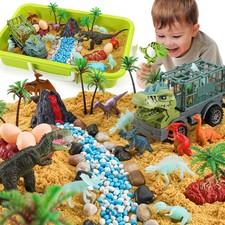 FRUSE Dinosaur Sensory Bin Toys,Play Sand Art 38.5 Cm � 25 � 8.5 Cm, Green