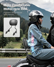 Detachable Motorcycle Passenger Backrest, Black