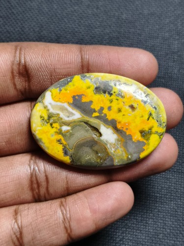 Bumble bee Jasper Natural Bumble Bee Cabochon Loose Gemstone 80 Cts. ME-13961 - Picture 2 of 6