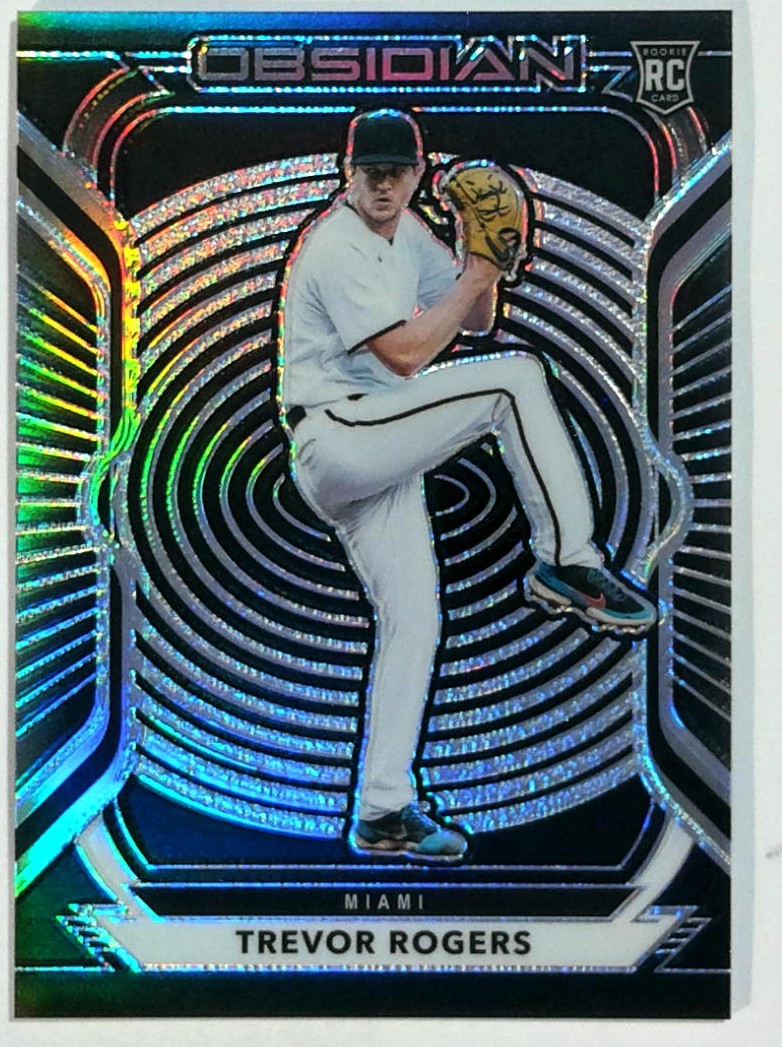 2021 Panini Chronicles #20 Trevor Rogers RC Obsidian Miami Marlins RC Baseball