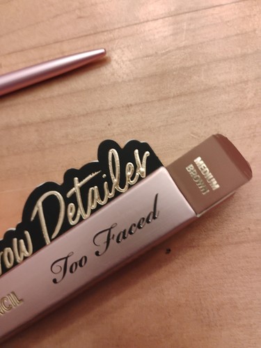 Too Faced Super Fine Brow Detailer Pencil Smudge Proof WP Medium Brown 0.08g NIB - Picture 6 of 10