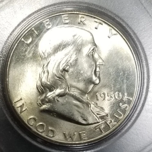 1950 Choice Uncirculated Silver Franklin Half Dollar Strong Bell Lines