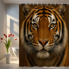 Tiger Shower Curtain - Bold Animal Print Home Decor