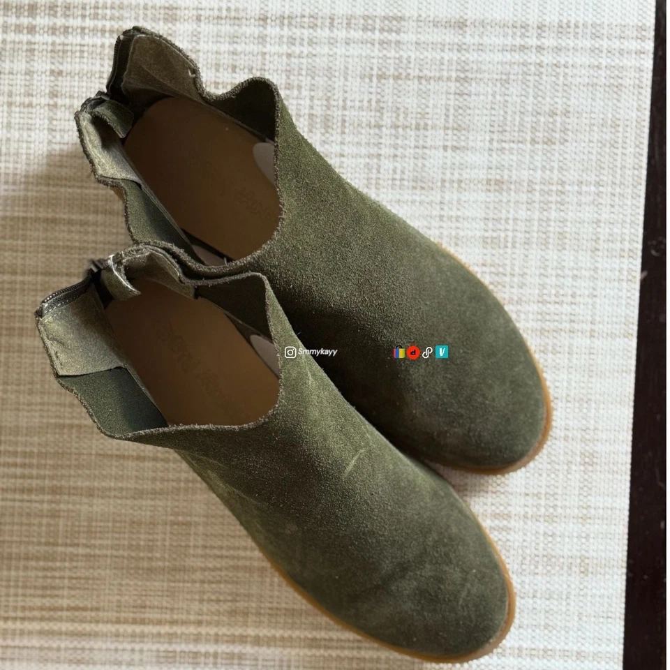 Botín Dirty Laundry para mujer Karate Chop gamuza oliva talla 7 Foto 2 de 4