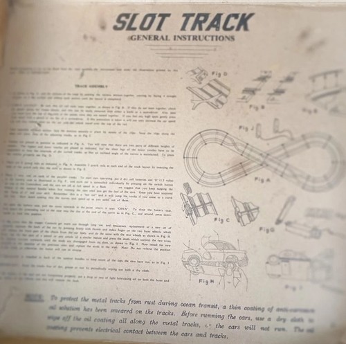 1960's RPM Slot Car Track Road Race Set All Track, 2 Controllers And 3 Cars Inc. - Picture 5 of 15
