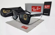 Ray-Ban RB2140 Wayfarer Sunglasses 50mm Frame Matte Black Frame Gray Glass Lense