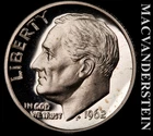 1962 Roosevelt Dime- Silver Choice Gem Proof Luster- No Reserve #K374