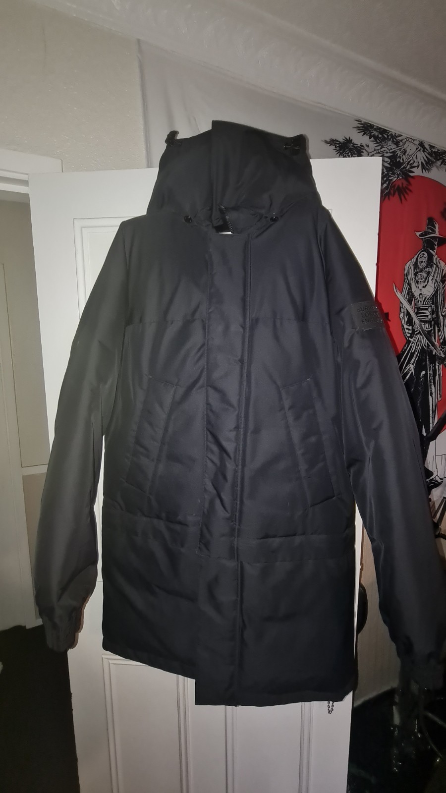 Burberry Adjustable Puffer Jacket, Size M, Blue-Black, Brand New, RRP £1590