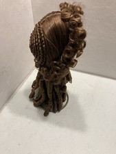Vintage Bell Ceramics Doll Wig Hair Auburn Danielle Long Curls Braided Bun 13-14