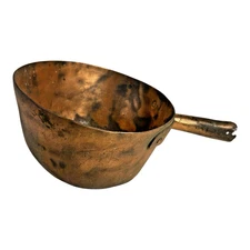 Antique Farmhouse Decorative Handled Copper Pot or Planter