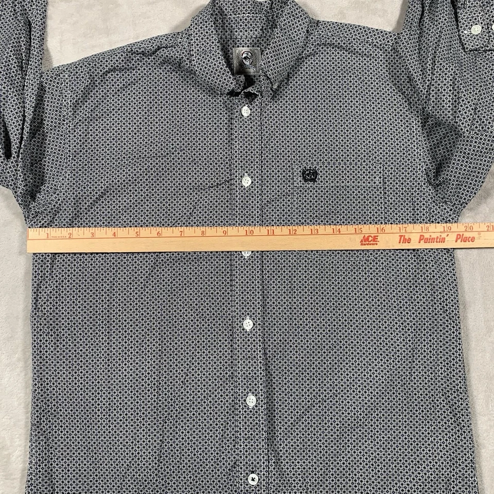 Cinch рубашка для мальчиков молодежи XL 14 геометрический длинным рукавом на пуговицах Western ковбой - Изображение 4 из 4