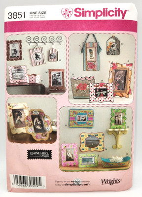 Simplicity Crafts #3851 - Sew Up Some Cute Frames & Containers - Uncut