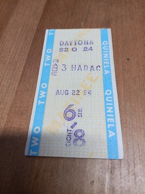 Dania Jai Alai Ticket  Daytona  FL  Quiniela Bet  1964 Florida Sports Australian