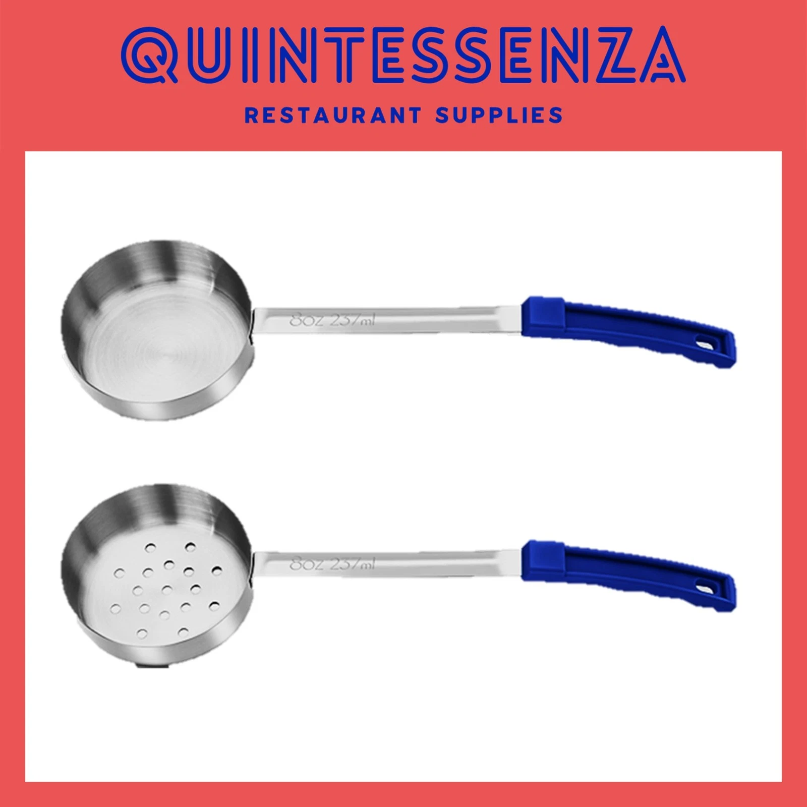 8oz Perforated & Solid Portion Spoon by Quintessenza