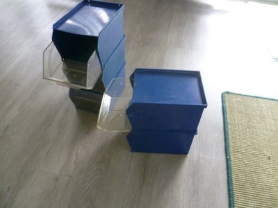 5 Stück Berner Lagerboxen L/B/H: 22x14,5x13 cm gebraucht