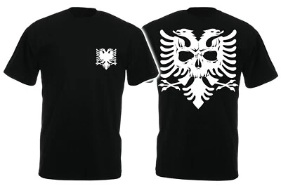 Albanien T-Shirt Albania Shqipëria Skull Bones x Albanien kosovo Balkan Tirana - Bild 1 von 2