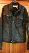 Womens Topman Classic Black Denim Jacket Size S