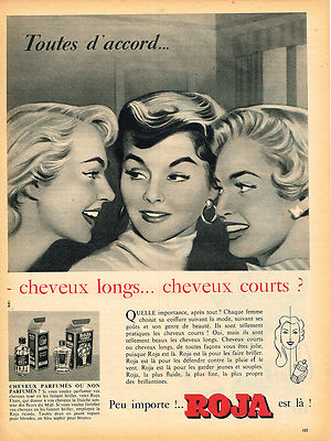 Publicité Advertising 0122 1956 brillantine Roja Rock n'Roll cheveux
