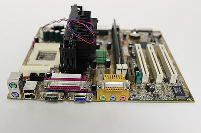 BIOSTAR M6TWG VER 1.1 MOTHERBOARD WITH MEMORY AND 500MHZ PROCESSOR CPU MICRO ATX